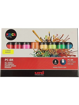 Uni-Ball Posca Pc-8k 8'li Kalem Seti