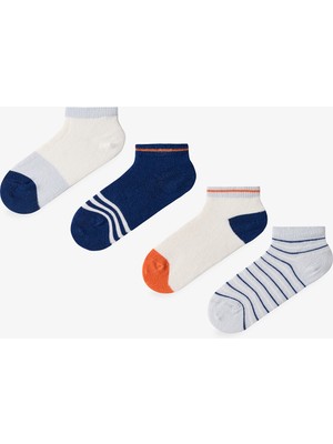 Penti Renkli Erkek Çocuk Stripe Sky 4'lü Patik Çorap