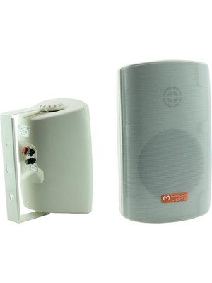 Pazarcan Magicvoice Mv-38 11 cm Trafolu 50 W Beyaz Sütun Hoparlör 2'li Takım