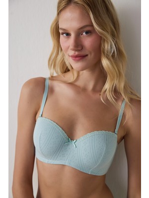 Penti Mint Yeşili Lotus Straplez Pointel Sütyen