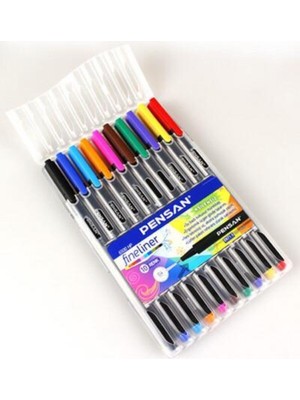 Pensan Fineliner Keçe Uçlu 0,4 mm 10 Renk Kutulu Set 8692404942103
