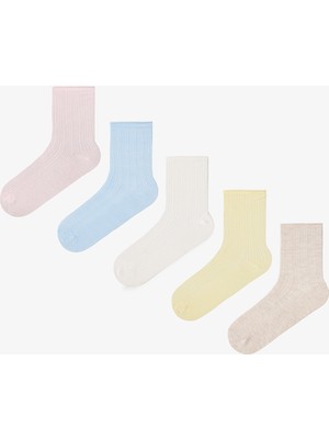 Penti Renkli Relax Jacquard 5'li Soket Çorap