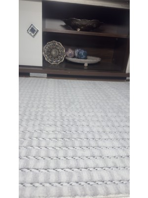 Elvey Home Krem/gri Bohem Iskandinav Sisal Pamuk Taban Yıkanabilir Özel Kesim Kaymaz Salon Mutfak Koridor Halısı