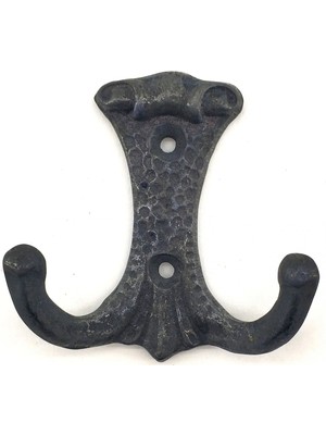 Lounge Antika Tarz Dekoratif Pirinç Anıt Çiftli Vestiyer Askı - 85X72 Mm, Oksit