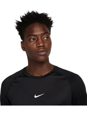 HJ4055 010 Nike Pro Dri Fit Breathe Erkek Mavi Dar Kesim Spor T-Shirt