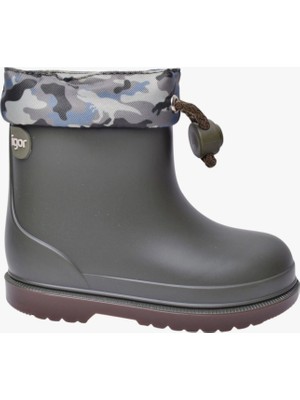 Igor Çocuk Bot 10212-042 Bimbi Camo Kaki Su İtici Özellikli Haki Renkli Düz Tabanlı