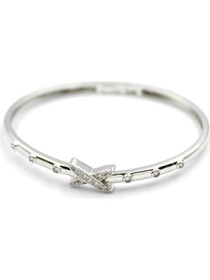 Royaleks Taşlı Vip Bilezik - Gümüş