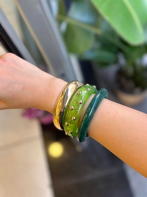 Royaleks 3'lü Set Bilezik - Yeşil