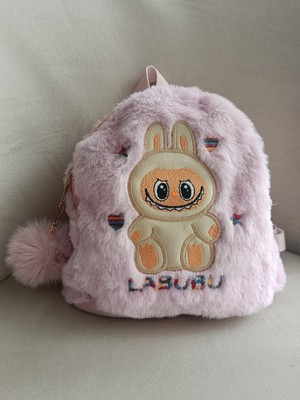 Labubu Desenli Peluş Sırt Askılı Çocuk Çantası