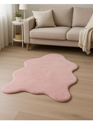 Etka Home Angora Tavşan Tüyü Pudra Peluş Halı