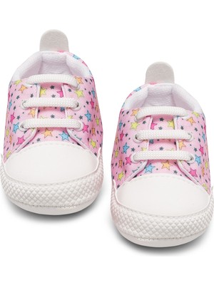 Babyshez Yıldız Desenli Convers Bebek Patik Ayakkabı