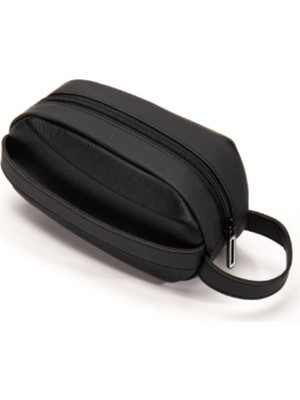 Sannora Bags Siyah Erkek Portföy Clutch Traş Kozmetik Bakım ve Günlük El Çantası