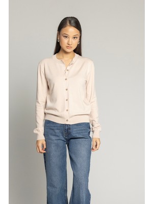 Nisan Triko Basıc Bisiklet Yaka Hırka