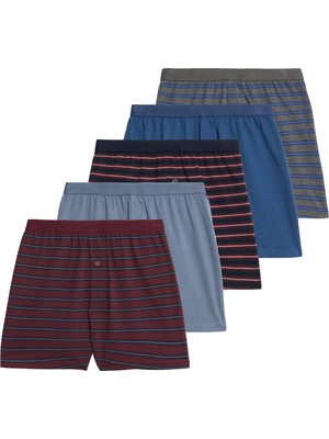 Marks & Spencer 5’li Pamuklu Dokuma Boxer Seti