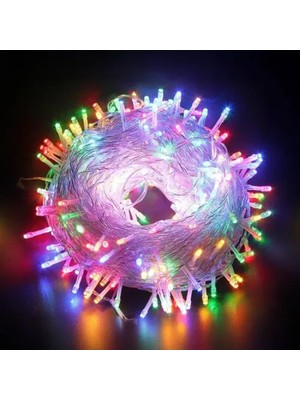 MiraLive 10M 100 LED Boncuk Lamba Rgb Işık Şeffaf Kablo
