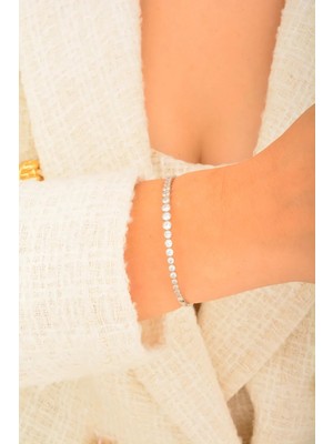 CEBECİ Cebeci 14 Ayar Taşlı Kelepçeli Altın Bilezik