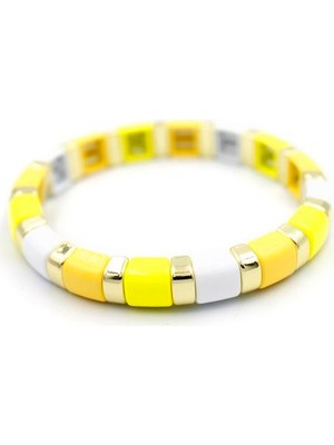 Royaleks Lastikli Porselen Bilezik - Sarı