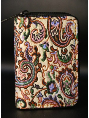 Pujiva Kilim Desenli Terme, Etnik Desenli, Şeffaf, Zarif ve Dayanıklı, Akardion Cüzdan, Kartlık