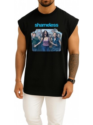 Bahriyeli Collection Oversize Shameless Göğüs Baskılı Atlet