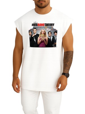 Bahriyeli Collection Oversize The Big Bang Theory Göğüs Baskılı Atlet
