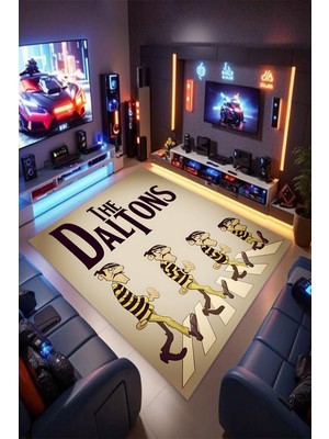 Reyhani  Daltonlar  Kaymaz Taban Makinede Yıkanabilir Gaming Oyuncu Gamer Genç Odası Halısı