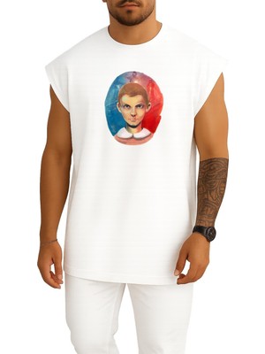 Bahriyeli Collection Oversize Eleven Stranger Things Göğüs Baskılı Atlet