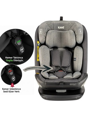 Kanz Orbit i-Size (0-36kg) Oto Koltuğu Gri
