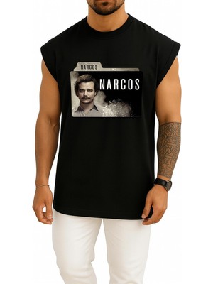 Bahriyeli Collection Oversize Narcos 2 Göğüs Baskılı Atlet