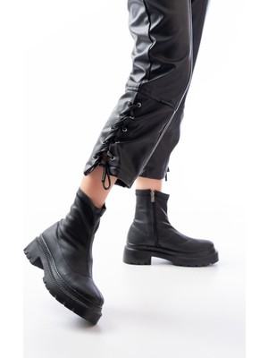 Arda Bayan Bot 236-2011 Siyah Streç Fermuarlı Günlük Kadın Bot