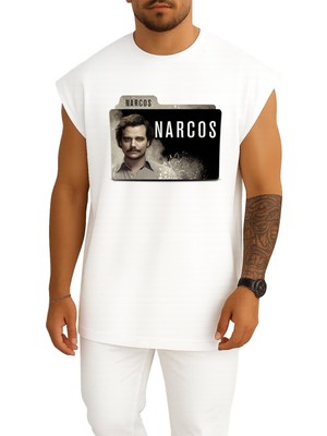 Bahriyeli Collection Oversize Narcos 2 Göğüs Baskılı Atlet