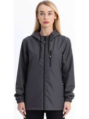 D1fference İçi Astarlı Su ve Rüzgar Geçirmez Cepli Kadın Yağmurluk