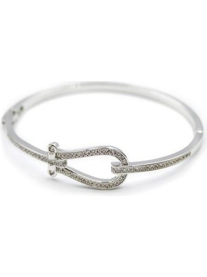 Royaleks Taşlı Vip Bilezik - Gümüş