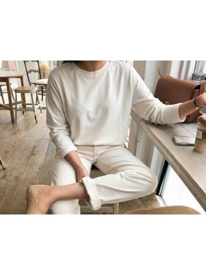 Maternel Yumuşak Dokulu Uzun Kollu Emzirme Üstü