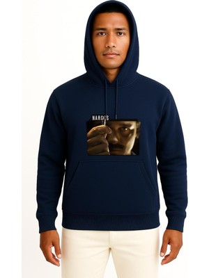 Bahriyeli Collection Kapüşonlu Narcos 1 Göğüs Baskılı Unisex Sweatshirt