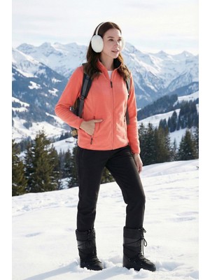 Lela Slim Fit Anti-Pilling Tüylenme Yapmayan Fermuarlı Cepli Polar Hırka Bayan POLAR 5907002