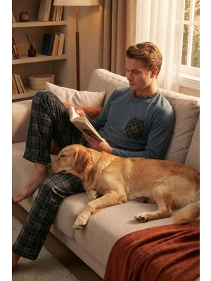 Buratti Kareli Yumuşak Dokulu Regular Fit Uzun Kollu Pijama Takımı Erkek Pijama Takımı 609611060