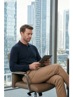 Buratti Pamuk Karışımlı Regular Fit Polo Yaka Kazak Erkek Kazak 456223