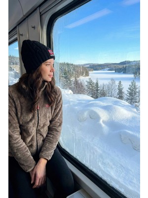 Lela Slim Fit Anti-Pilling Tüylenme Yapmayan Yumuşak Dokulu Fermuarlı Polar Hırka Kadın Hırka 5907017