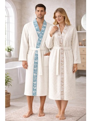 Özdilek Loseta Aile Bornoz Seti Bej-Mint