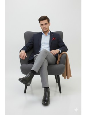 Doçka Erkek Hakiki Deri Klasik Fermuarlı Içi Kürklü Bot AL25/B7014