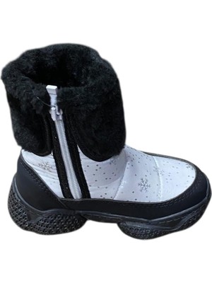 Güven Kundura Kız Çocuk Yünlü Geniş Kaymaz Taban Kışlık Kar Botu