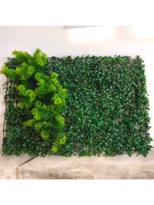Yeşilada Duvar Tavan Kaplama 3 Boyutlu Bonsai Yeşillik Paneli Yapay Çiçek Şimşir 40*60 cm Panel