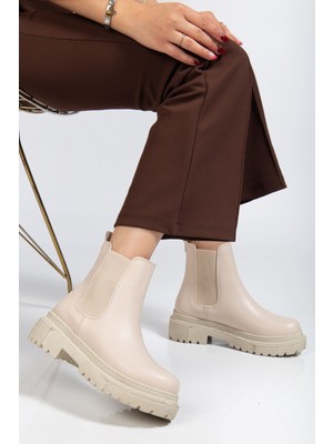 Arda Bayan Bot 812-2137 Bej Lastikli Günlük Kadın Bot