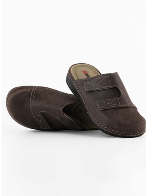 Dr. Klompa Erkek Sabo - Kahverengi Nubuk - Konfor Destekli Yapı Şık Tasarım Yumuşak Taban