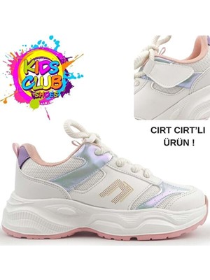 Çocuk Sneaker Bağcık Görünümlü Cırtlı Ortopedik Çocuk Spor Ayakkabı