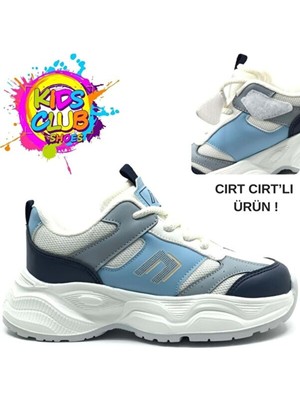 Çocuk Sneaker Bağcık Görünümlü Cırtlı Ortopedik Çocuk Spor Ayakkabı