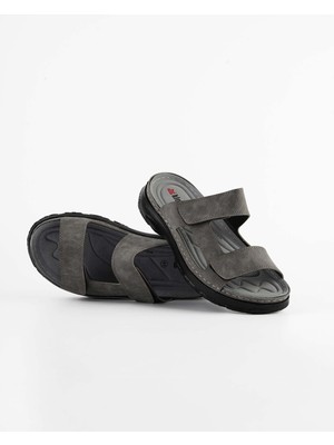 Dr. Klompa Erkek Terlik - Gri - Konfor Destekli Yapı Şık Tasarım Yumuşak Taban Günlük Kullanıma Uygun