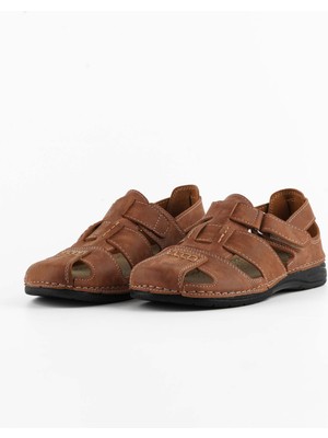 Dr. Klompa Erkek Sandalet - Tobacco  Nubuk - Konfor Destekli Yapı Şık Tasarım Yumuşak Taban