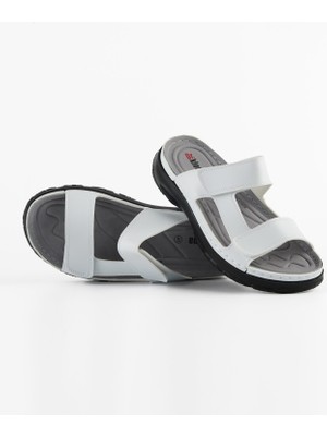 Dr. Klompa Erkek Terlik - Beyaz - Konfor Destekli Yapı Şık Tasarım Yumuşak Taban Günlük Kullanıma Uygun