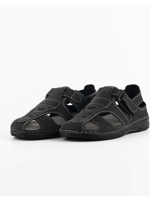 Dr. Klompa Erkek Sandalet - Siyah - Konfor Destekli Yapı Şık Tasarım Yumuşak Taban Günlük Kullanıma Uygun